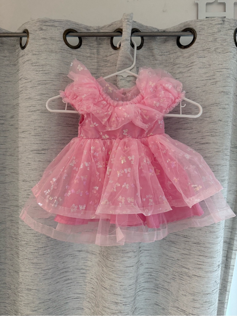 SHEIN Pink Glitter Butterfly Tulle Dress - Kids Costume